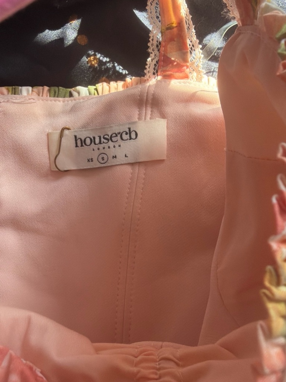House of CB Pink Rose-Print Midi Dress - Picture 4 of 4